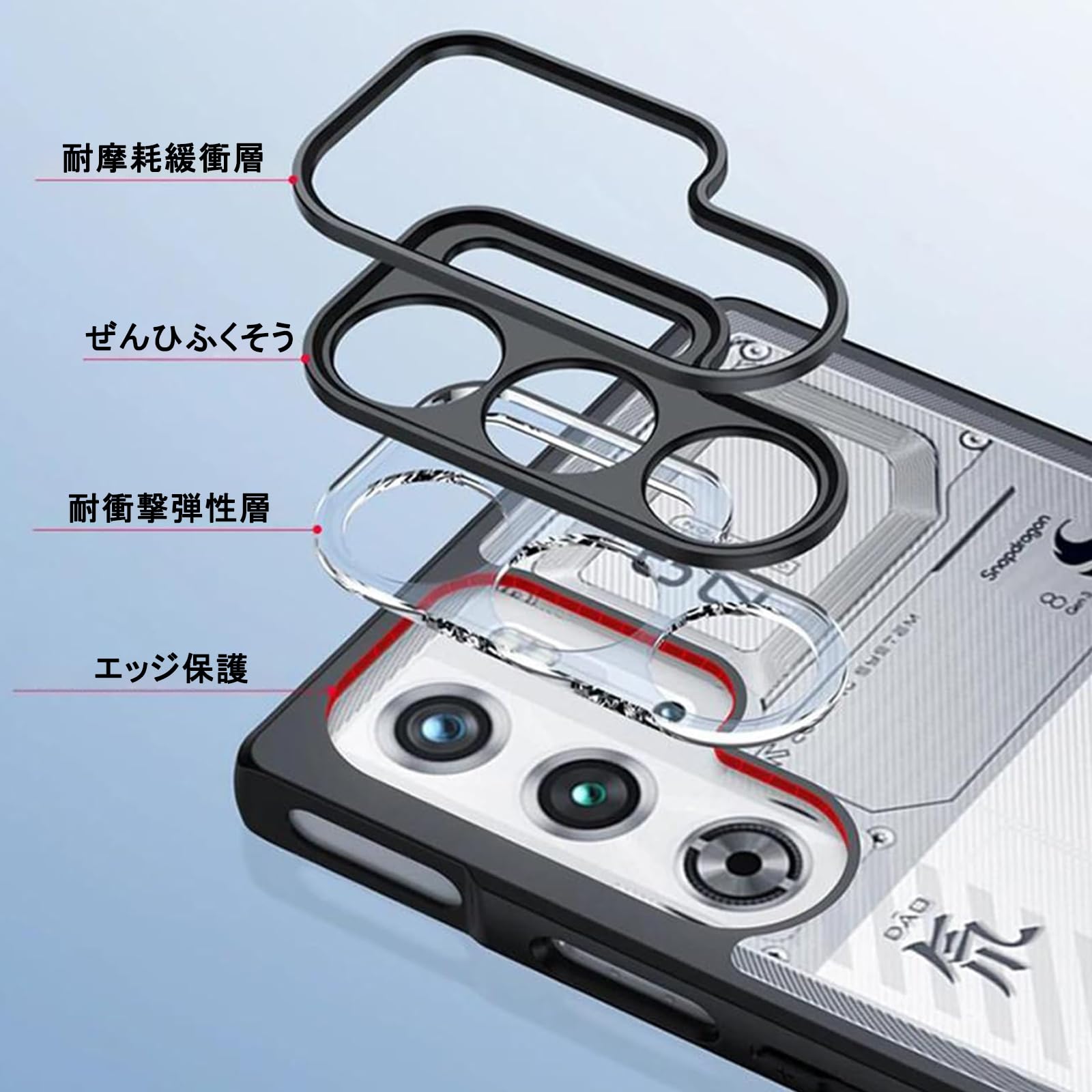 Amazon.co.jp: For RedMagic 9S Pro/9S Pro+ 対応 ケース 透明
